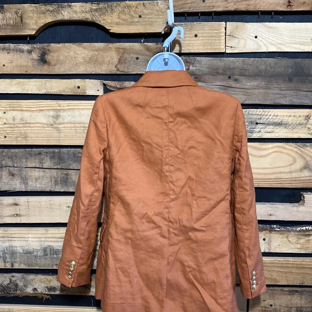 J. CREW Petite Bristol blazer in‎ stretch linen blend Size 6P